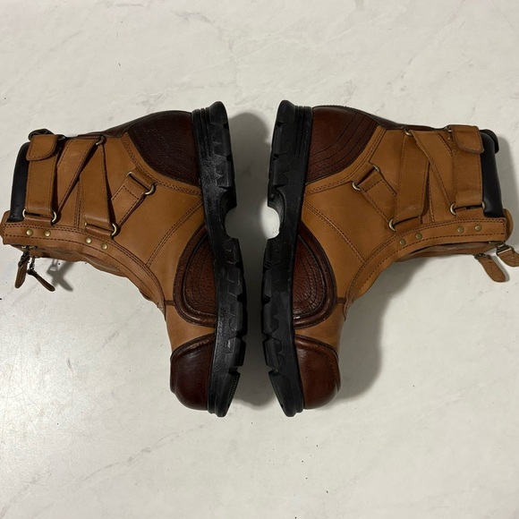 Polo Ralph Lauren Taurin II Vintage Brown Leather Boots Size 10D Winter Work main image 5